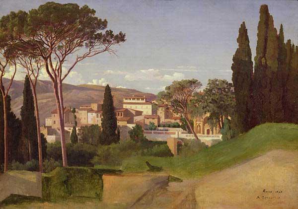 Jean-Achille Benouville View of a Roman Villa oil painting picture